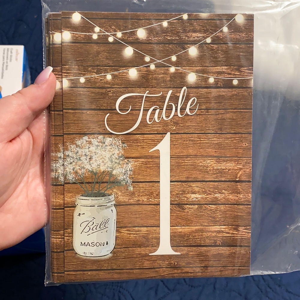 24 wedding table numbers!